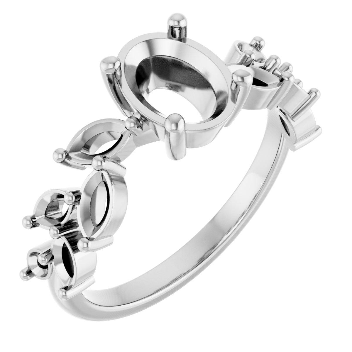 Accented Floral Ring