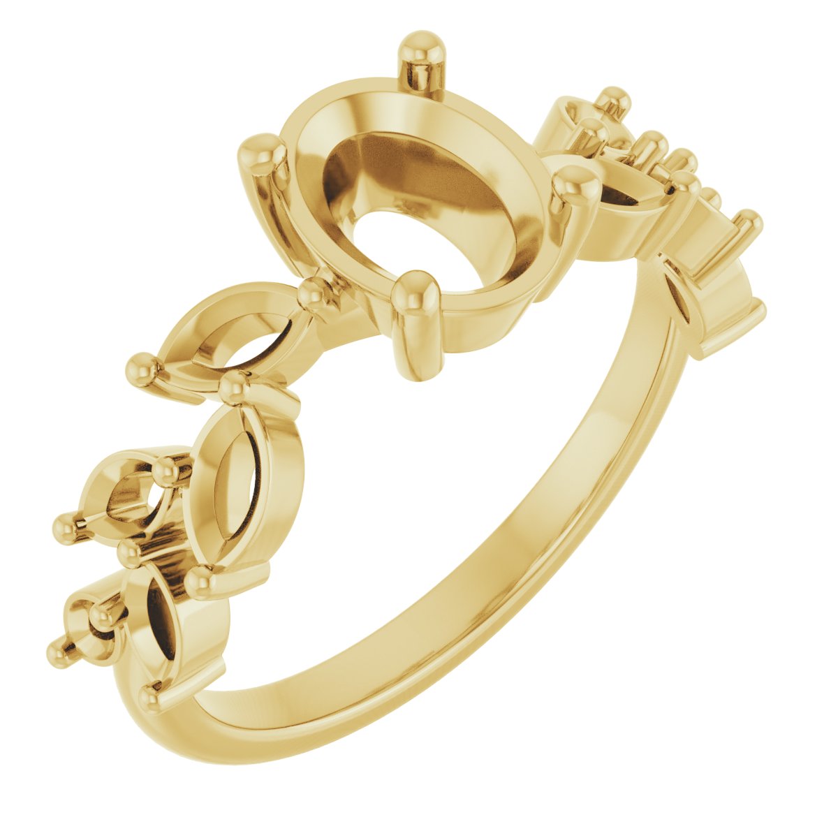 Accented Floral Ring