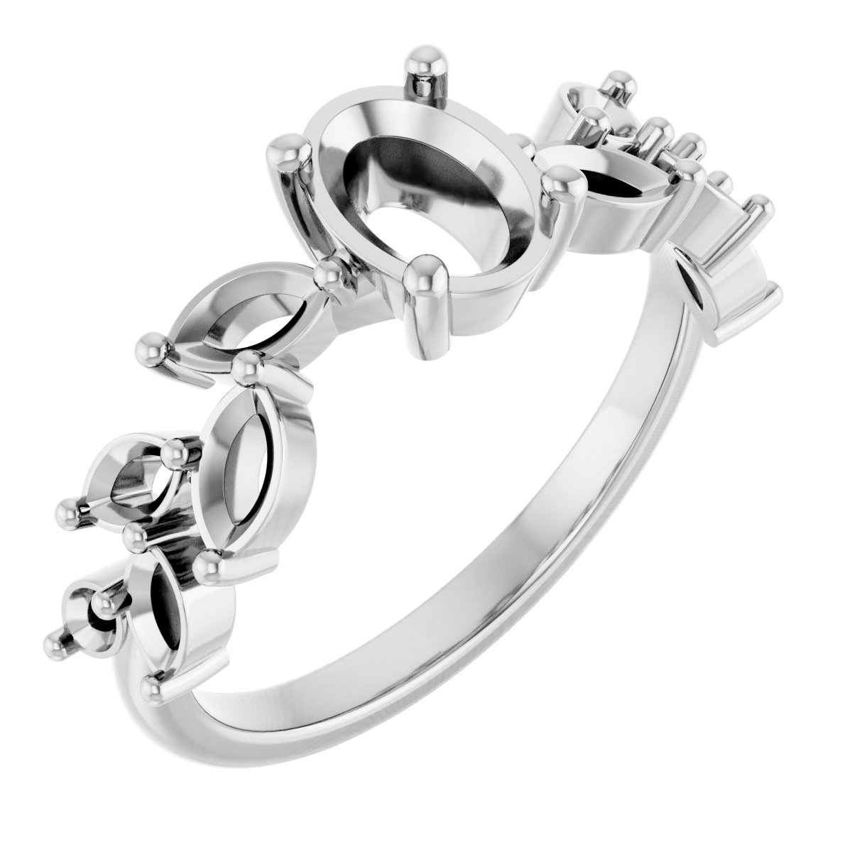 Accented Floral Ring