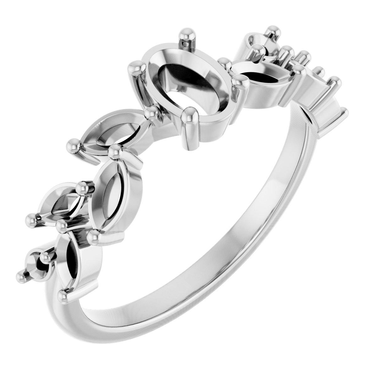 Accented Floral Ring