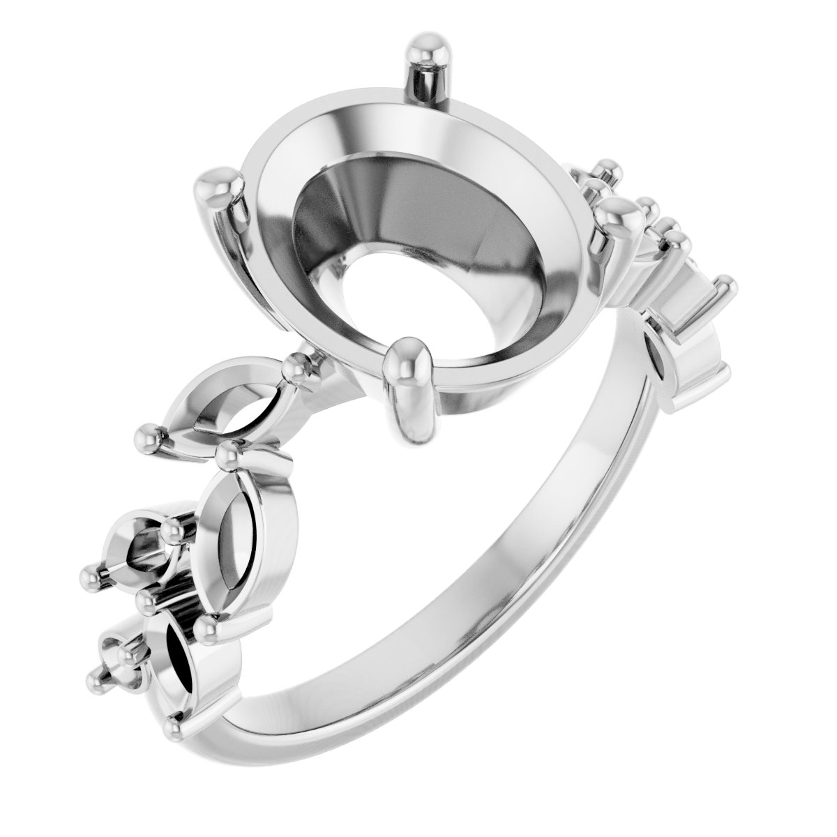 Accented Floral Ring