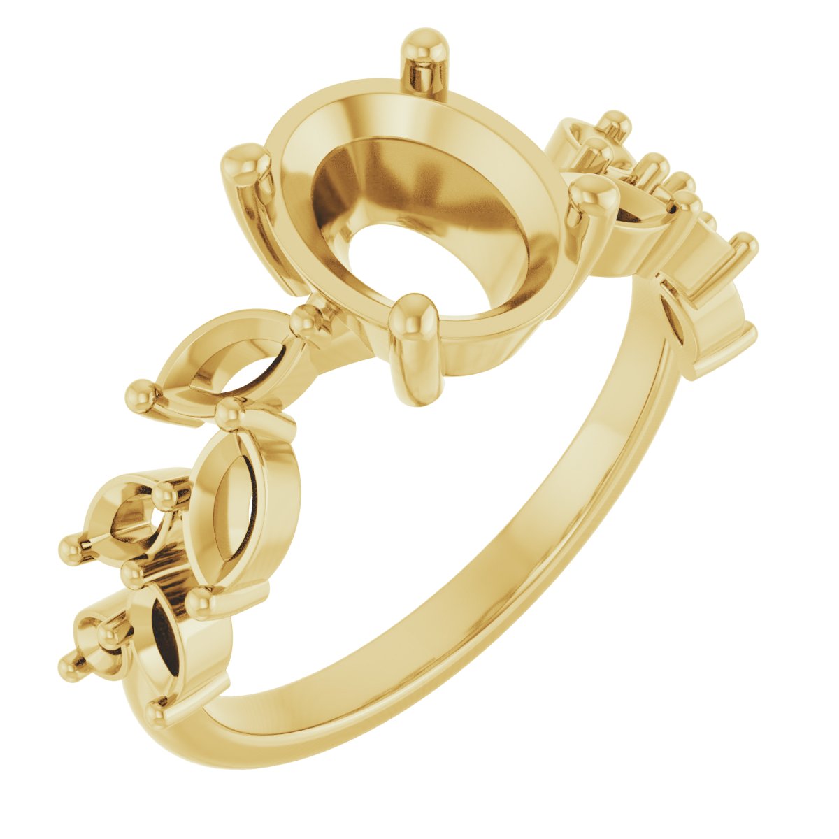 Accented Floral Ring