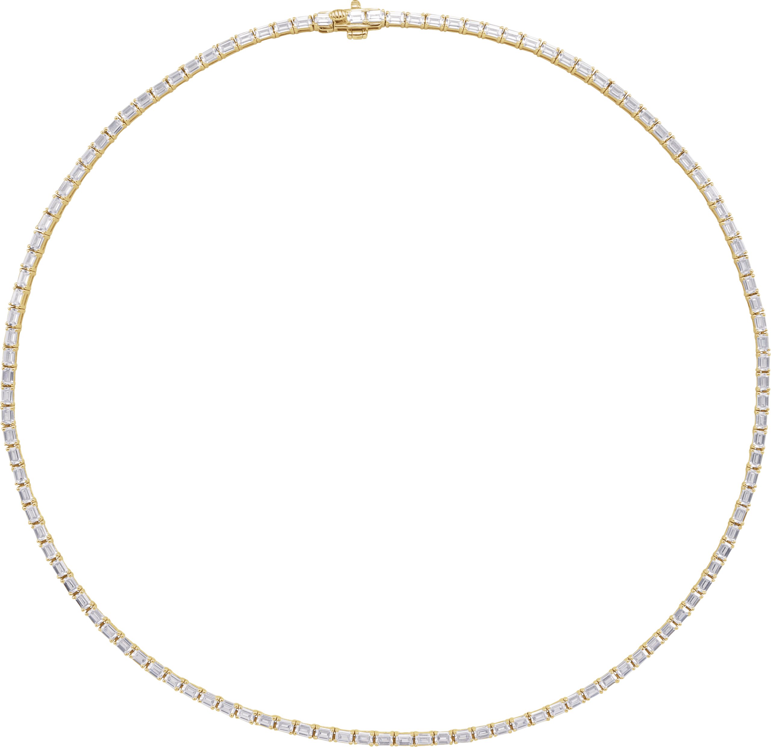 14K Yellow 11.75 CTW Lab Grown Diamond Line 16 inch Necklace Ref 21557822