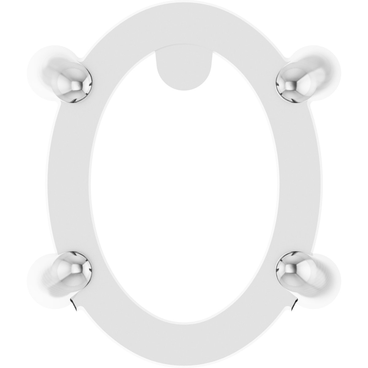 Oval 4-Prong Cabochon Earring Setting