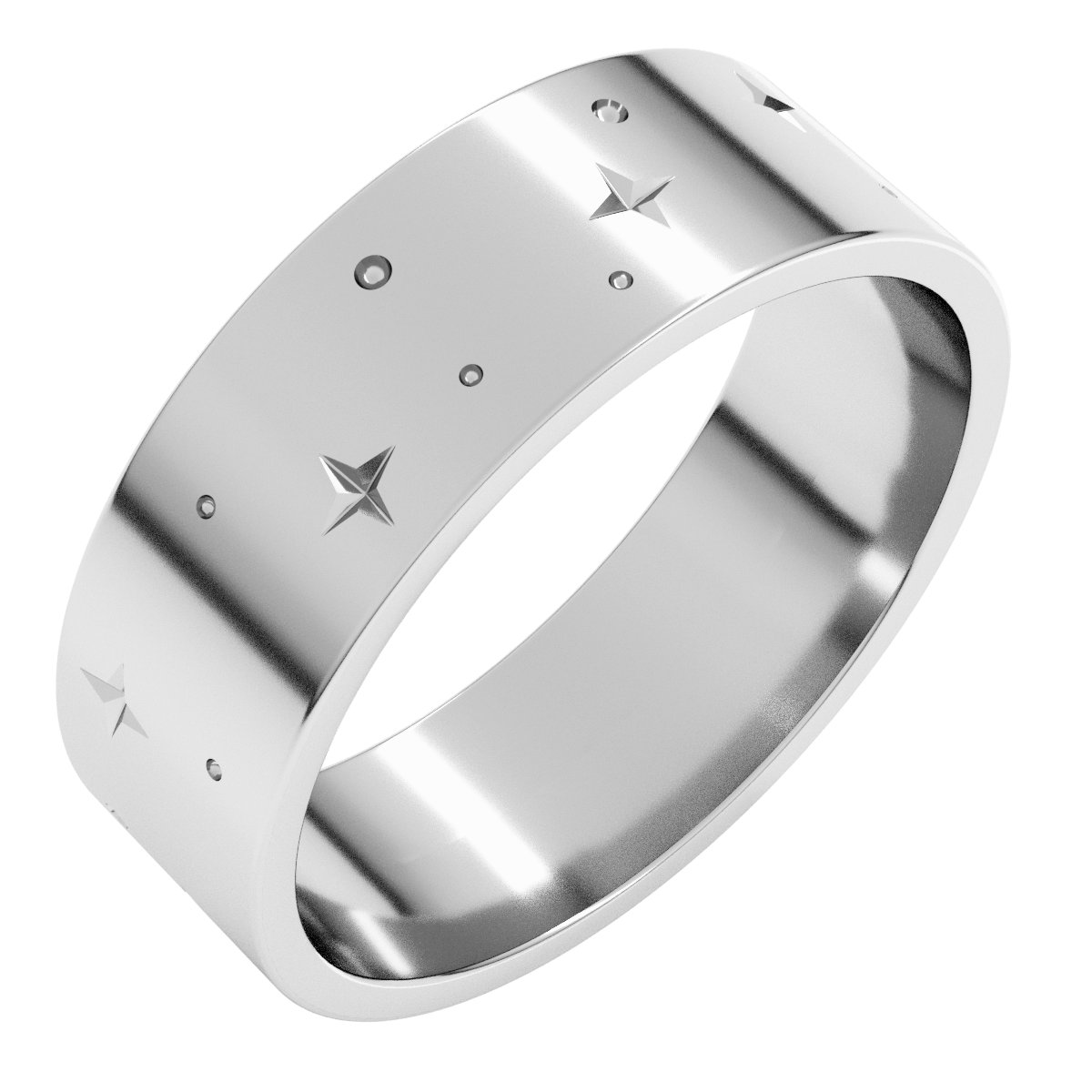 Star Band with Glass Blast Finish