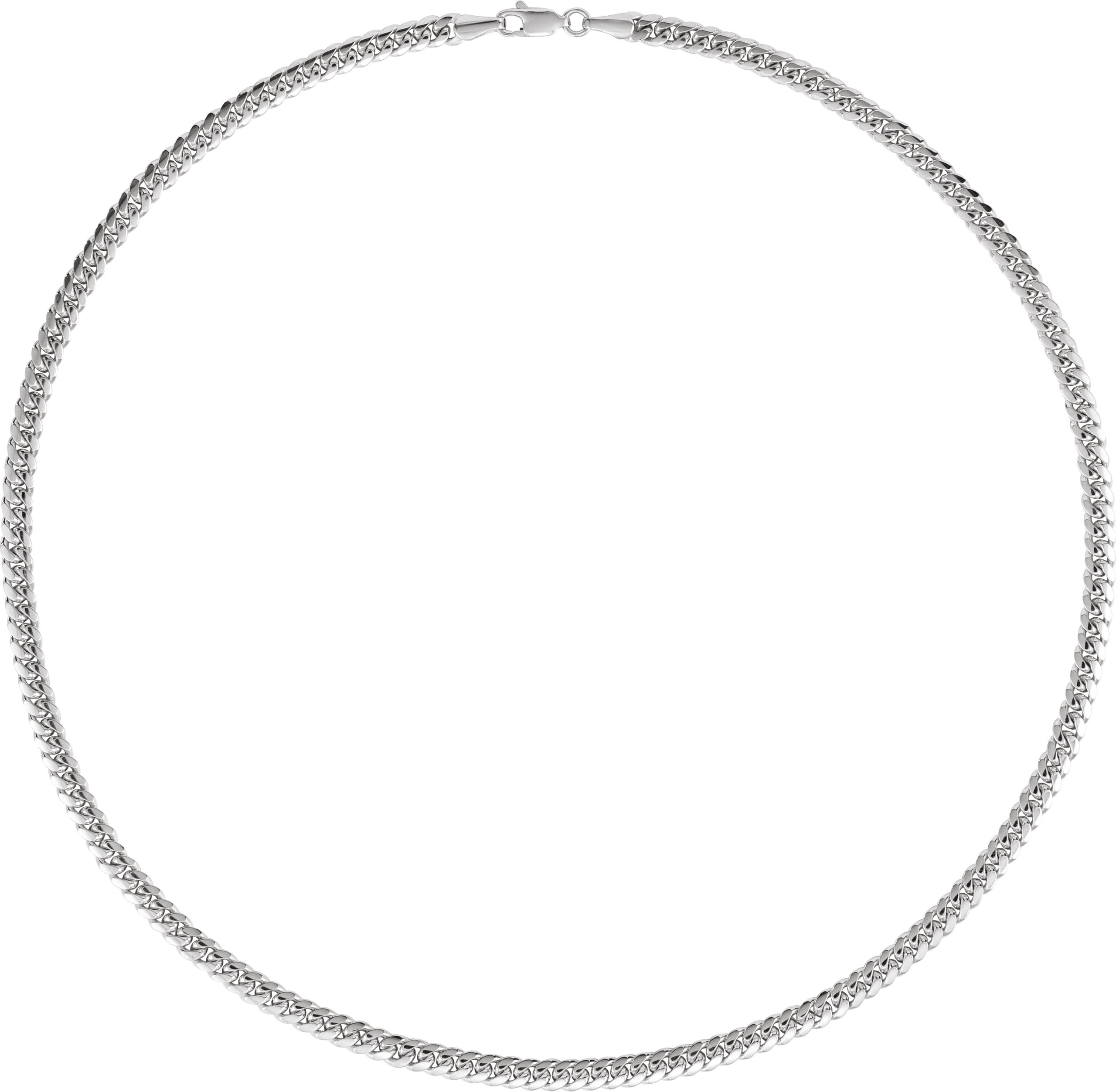 Sterling Silver 4.35 mm Miami Cuban Curb 24 Chain