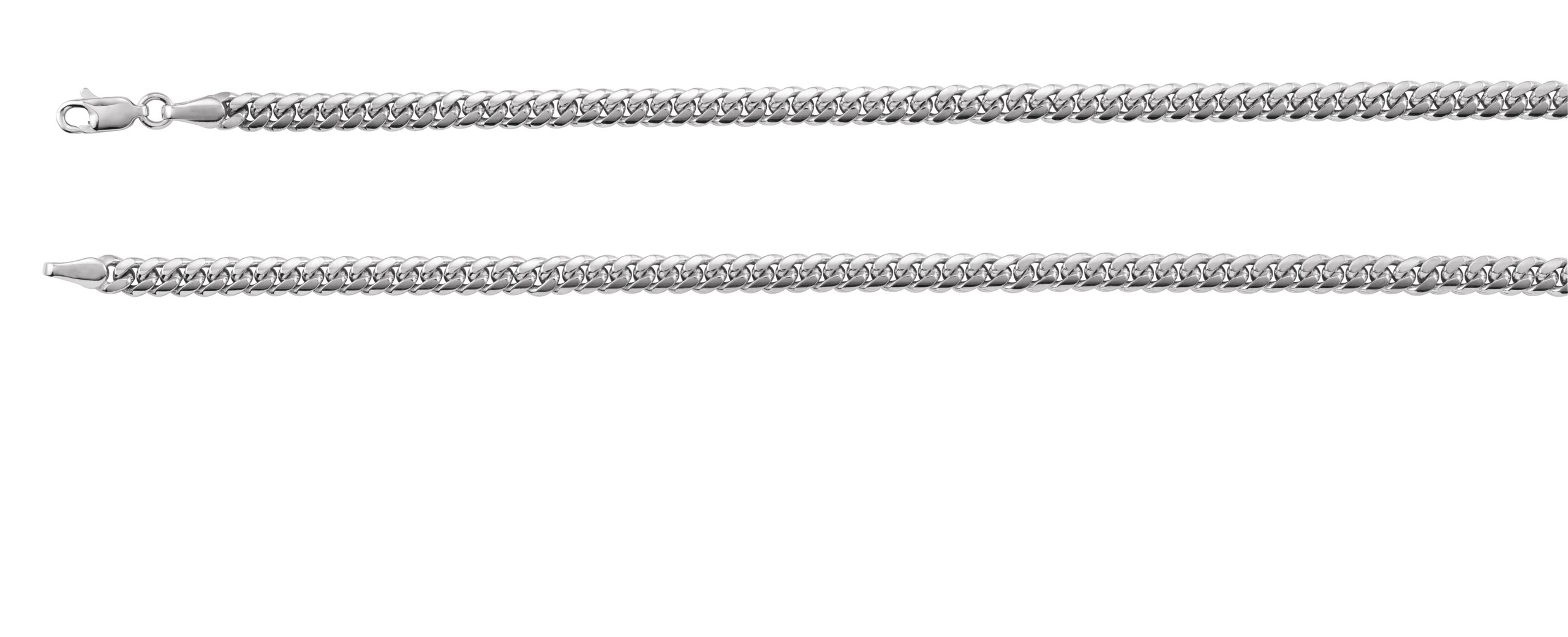 Sterling Silver 4.35 mm Miami Cuban Curb 24 Chain