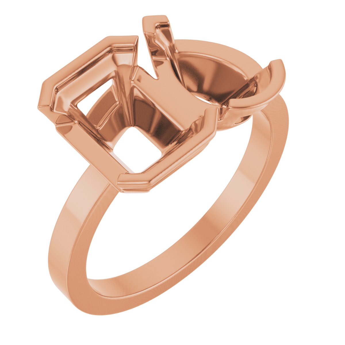 Half-Bezel Two-Stone Engagement Ring or Band