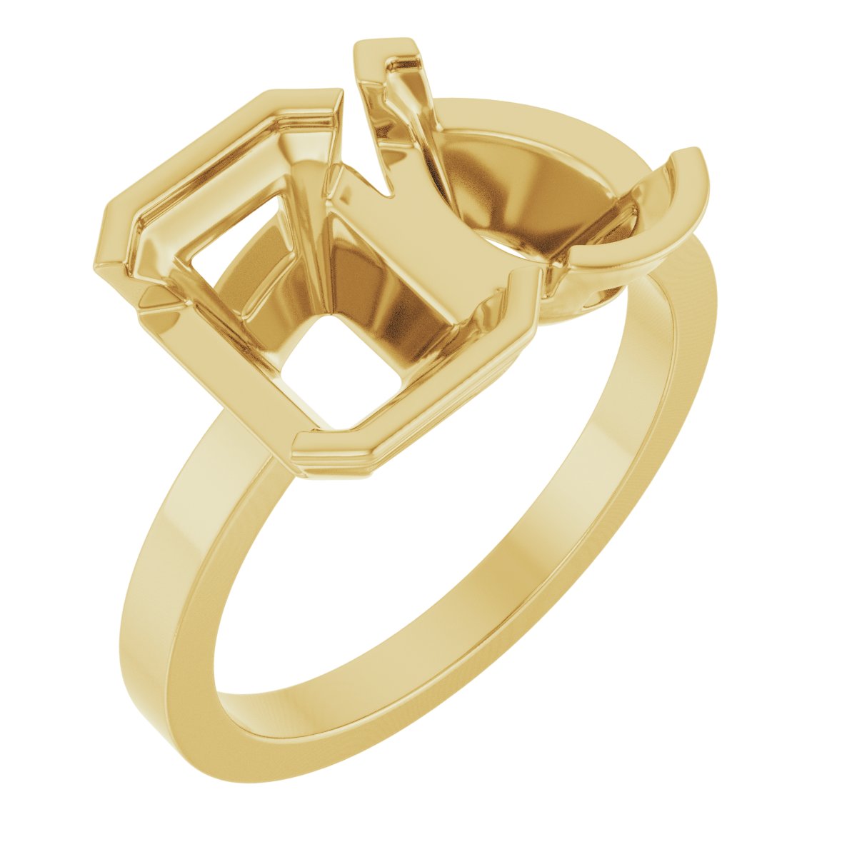 Half-Bezel Two-Stone Engagement Ring or Band