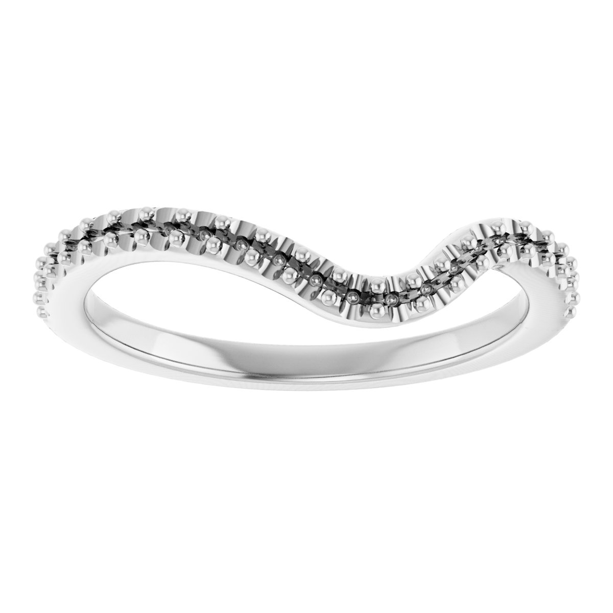 Band Mounting for 10x8 mm Emerald Ring view 3