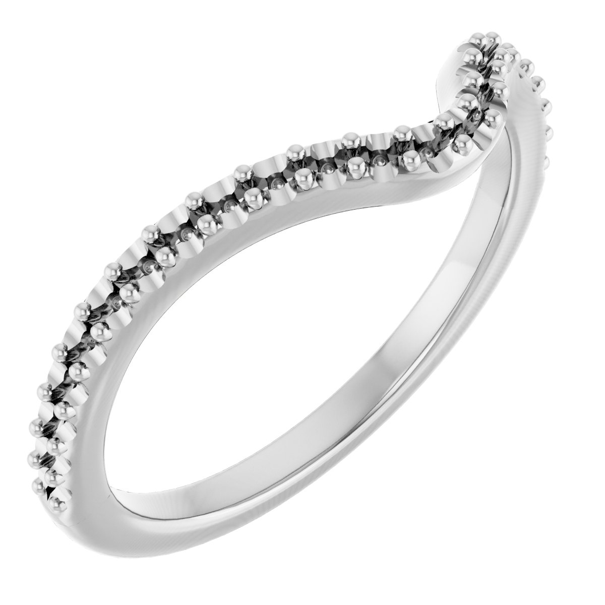 Band Mounting for 10x8 mm Emerald Ring