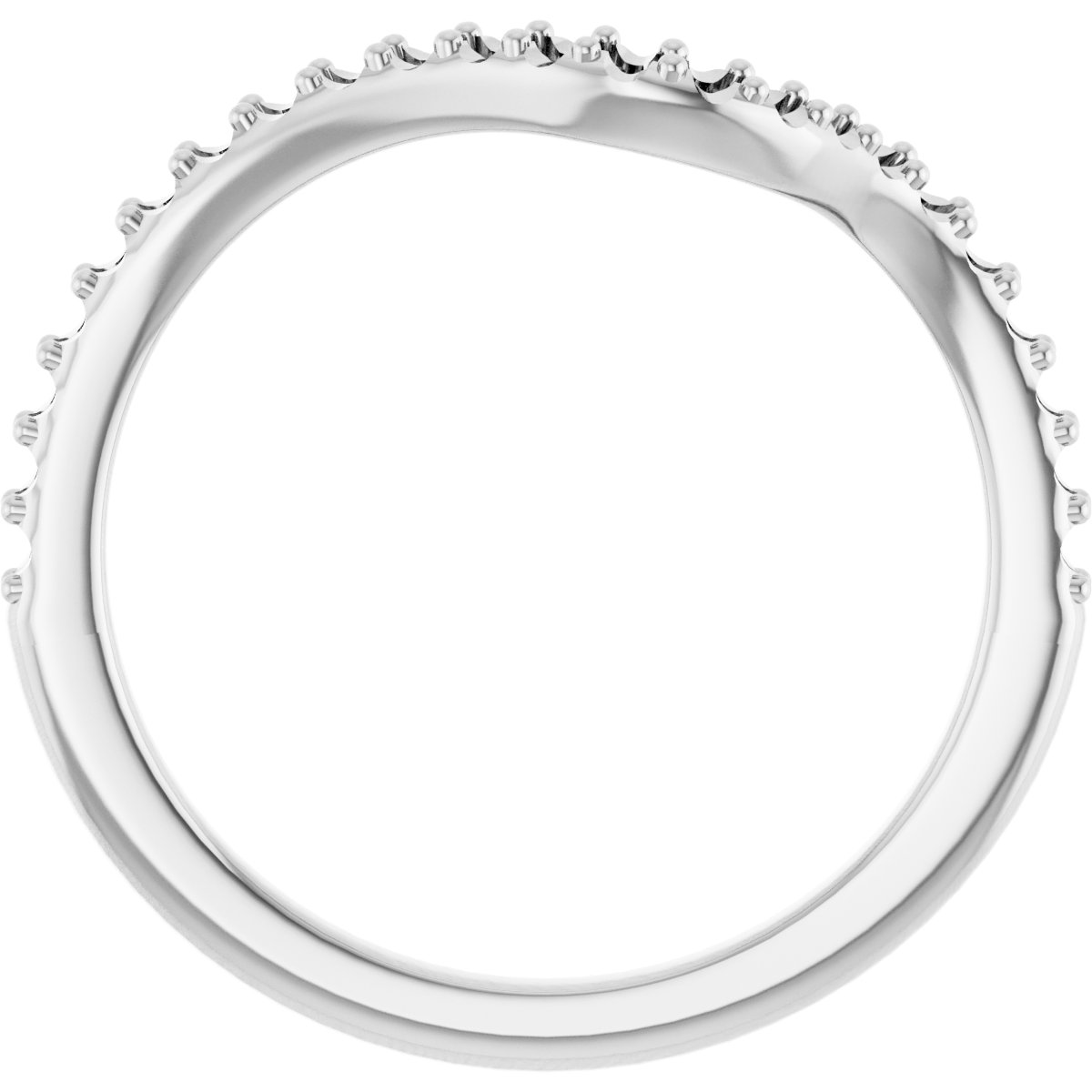 Band Mounting for 10x8 mm Emerald Ring view 2