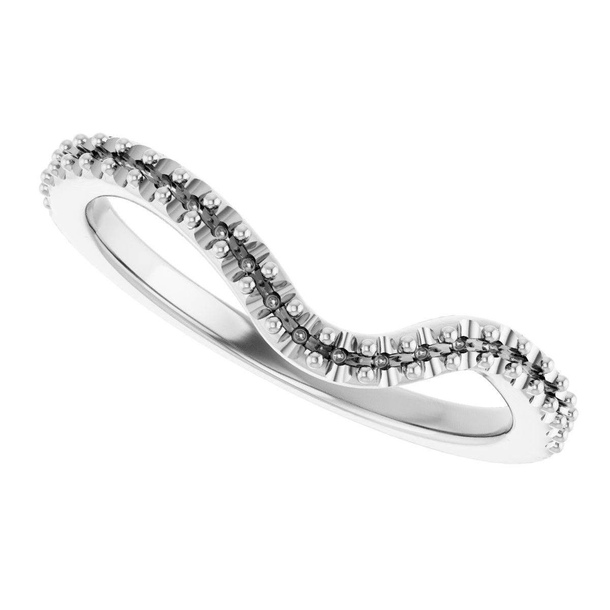 Band Mounting for 10x8 mm Emerald Ring view 5