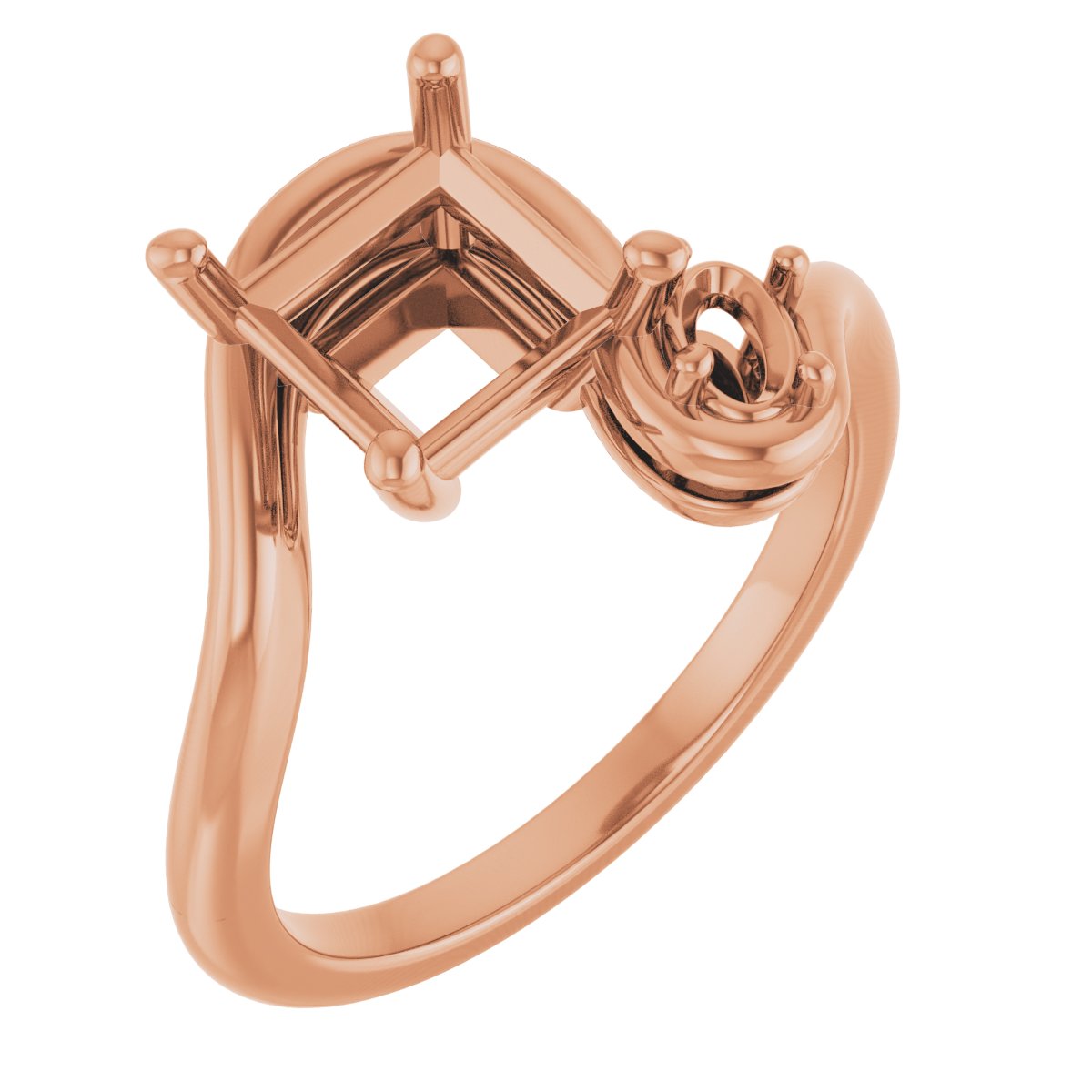 Two-Stone Bypass Engagement Ring
