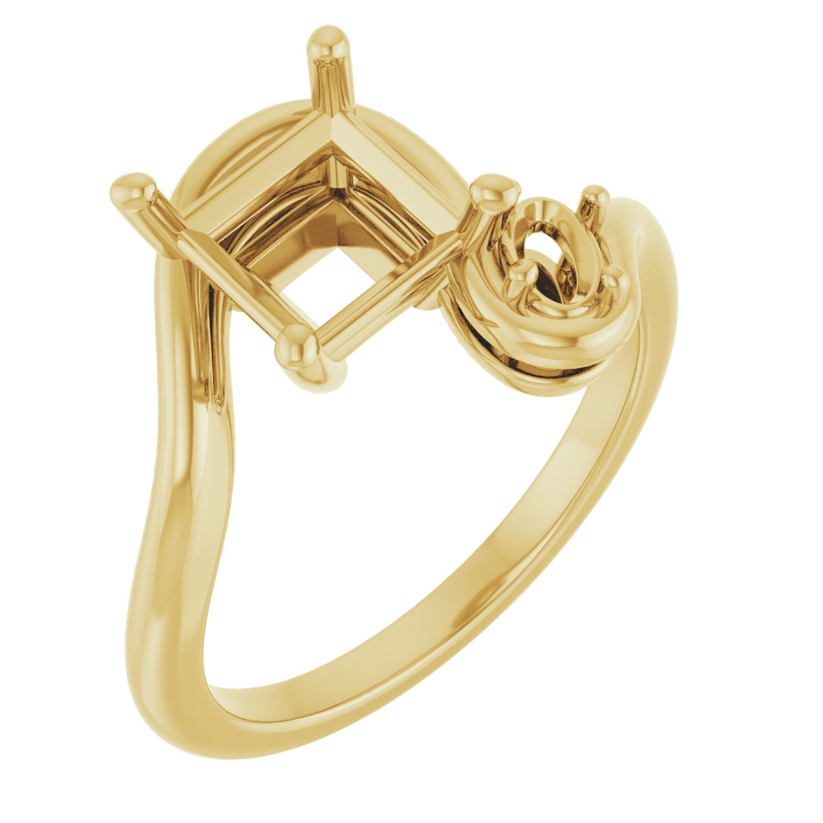 Two-Stone Bypass Engagement Ring