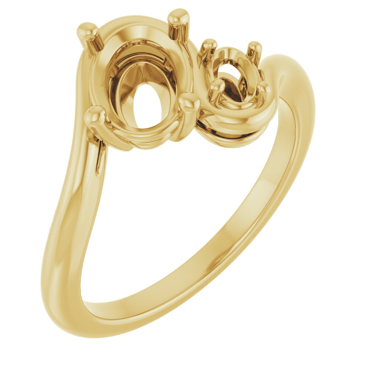 Two-Stone Bypass Engagement Ring