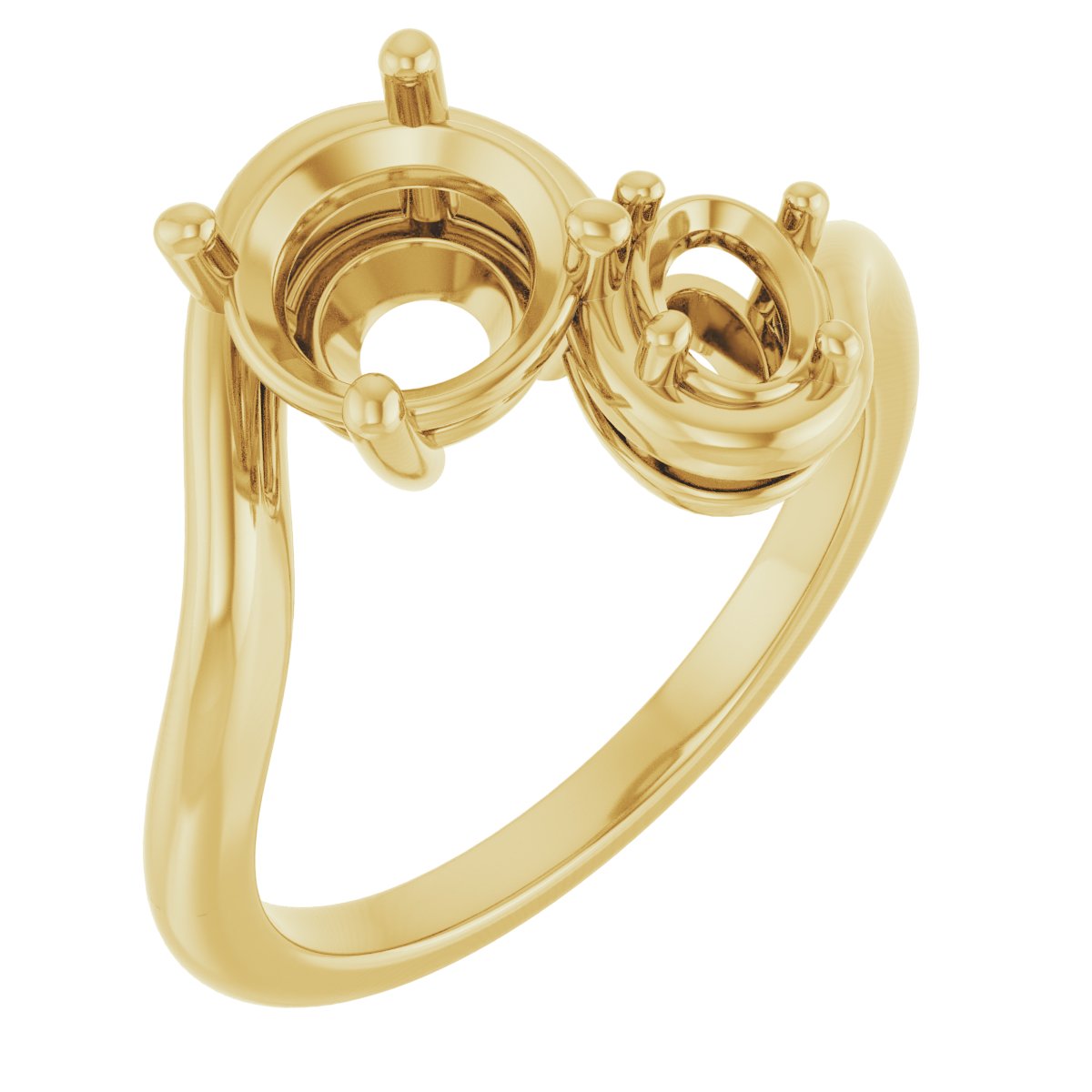 Two-Stone Bypass Engagement Ring