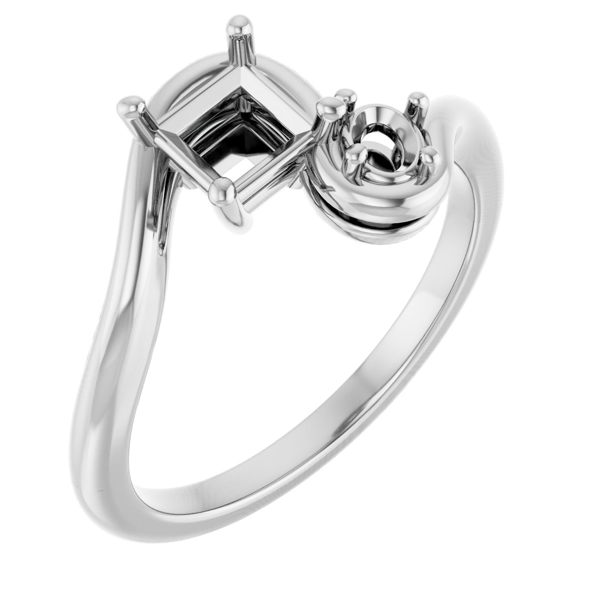 Two-Stone Bypass Engagement Ring