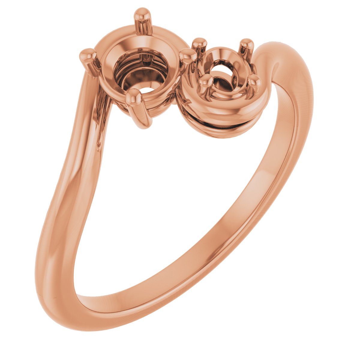 Two-Stone Bypass Engagement Ring