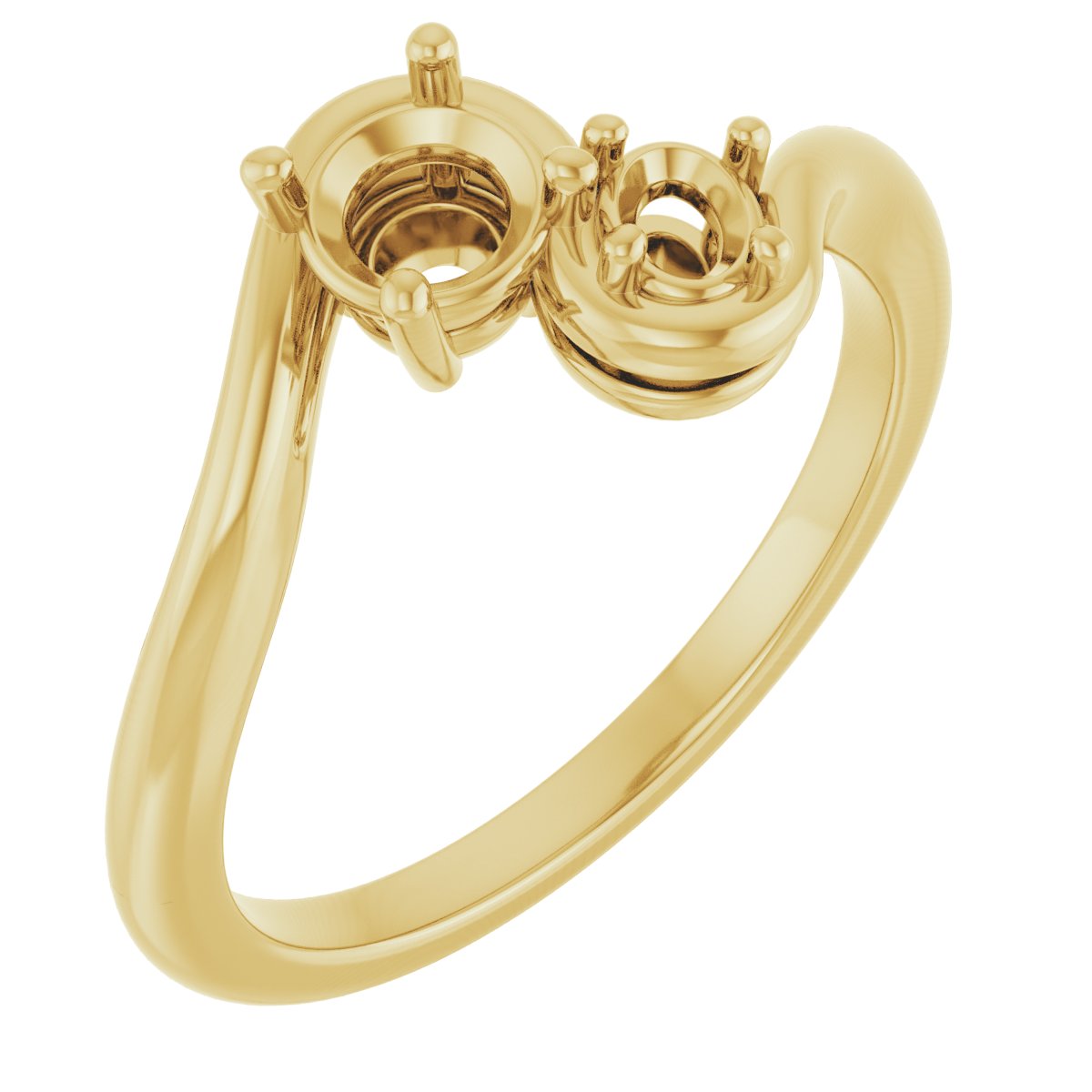 Two-Stone Bypass Engagement Ring