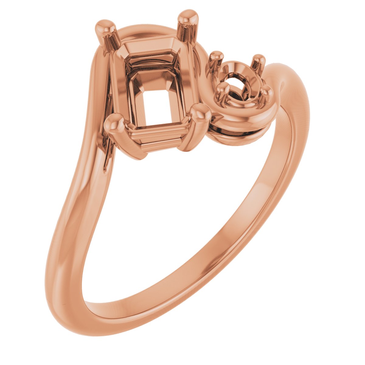 Two-Stone Bypass Engagement Ring