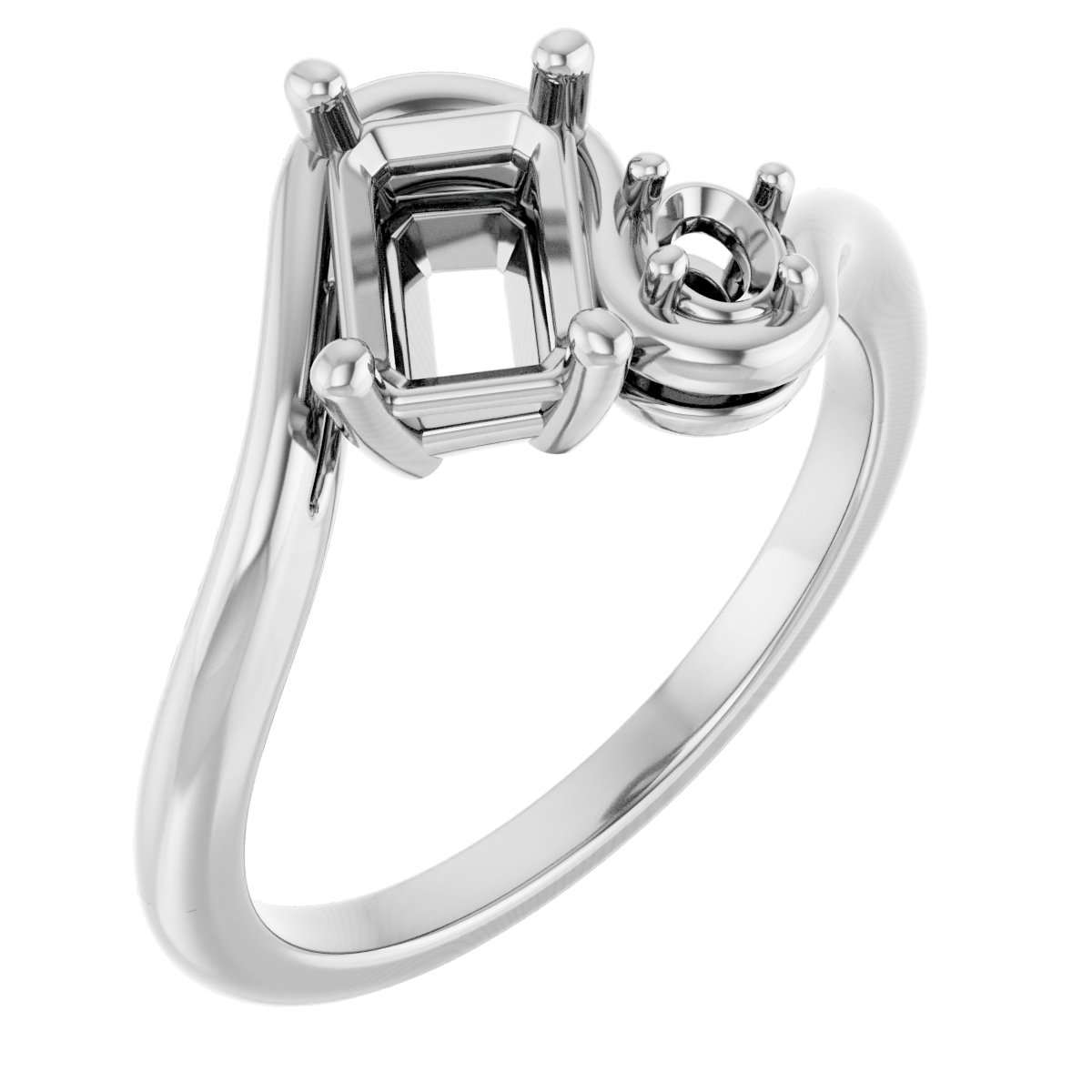 Two-Stone Bypass Engagement Ring
