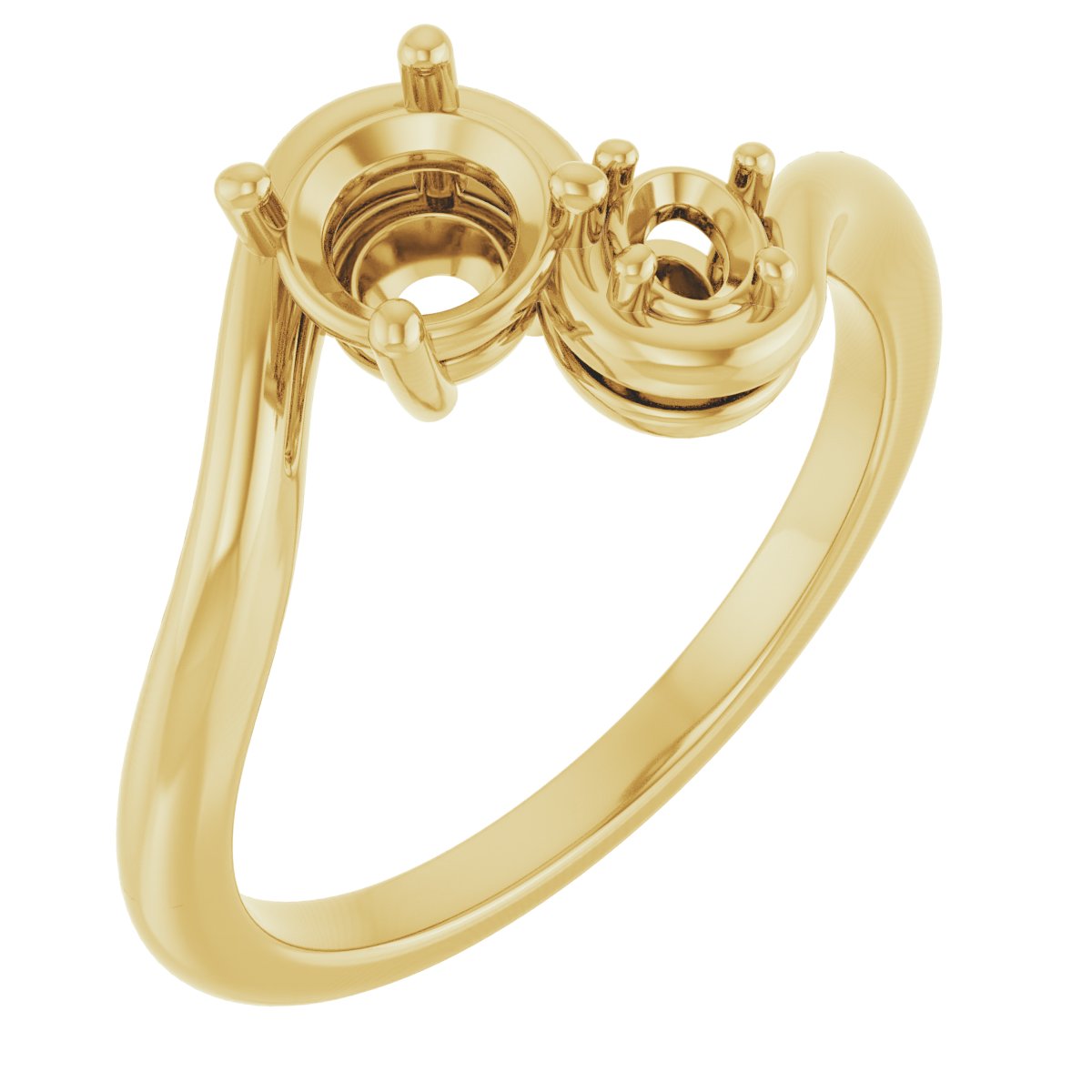 Two-Stone Bypass Engagement Ring