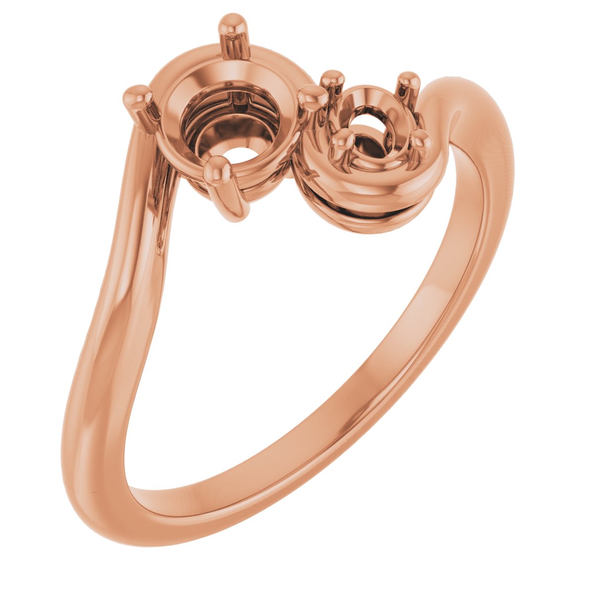 Two-Stone Bypass Engagement Ring