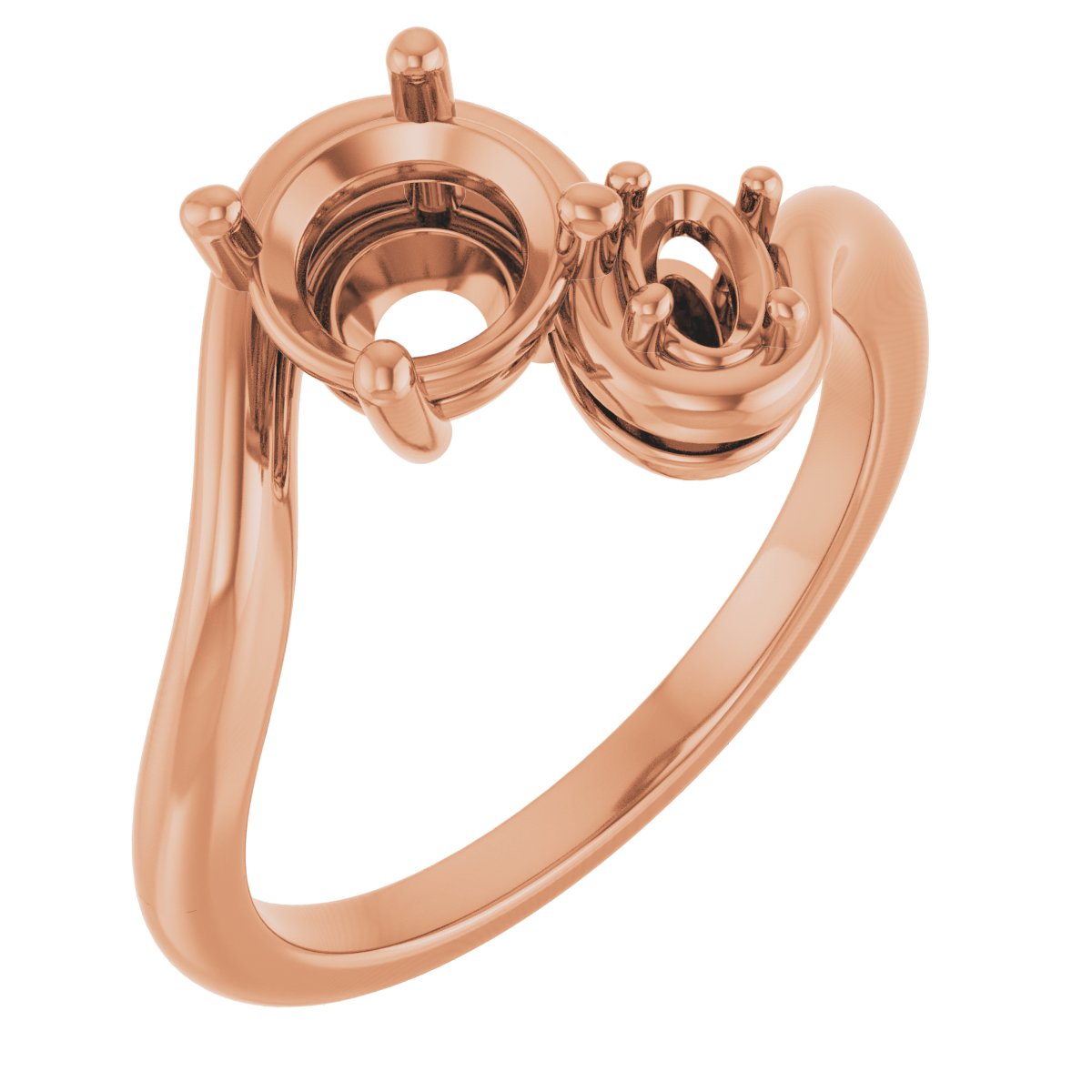Two-Stone Bypass Engagement Ring