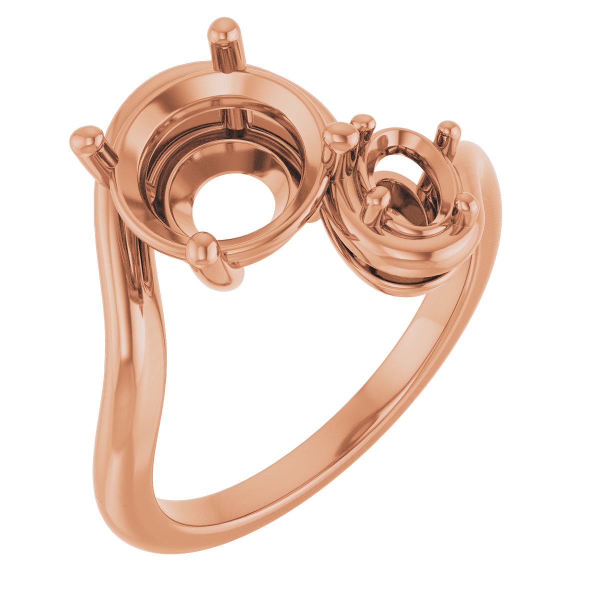 Two-Stone Bypass Engagement Ring