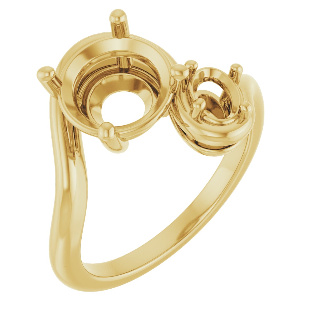 Two-Stone Bypass Engagement Ring