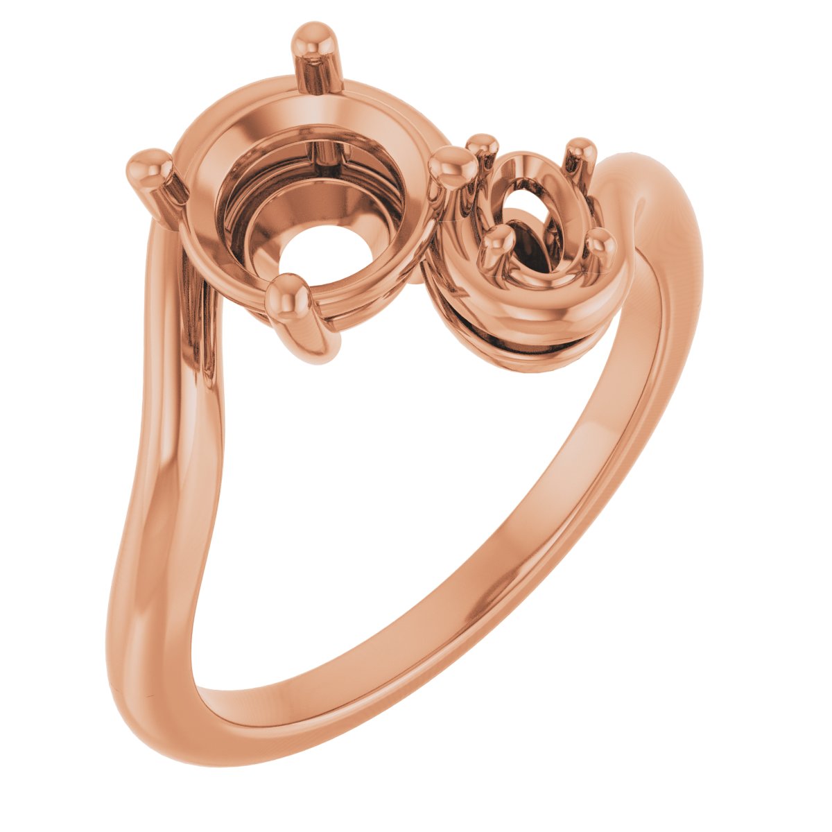 Two-Stone Bypass Engagement Ring