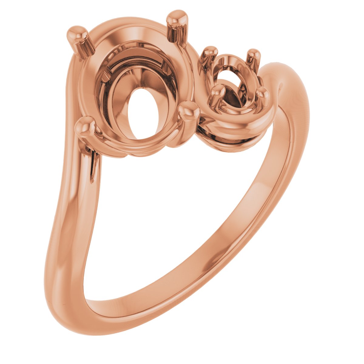 Two-Stone Bypass Engagement Ring