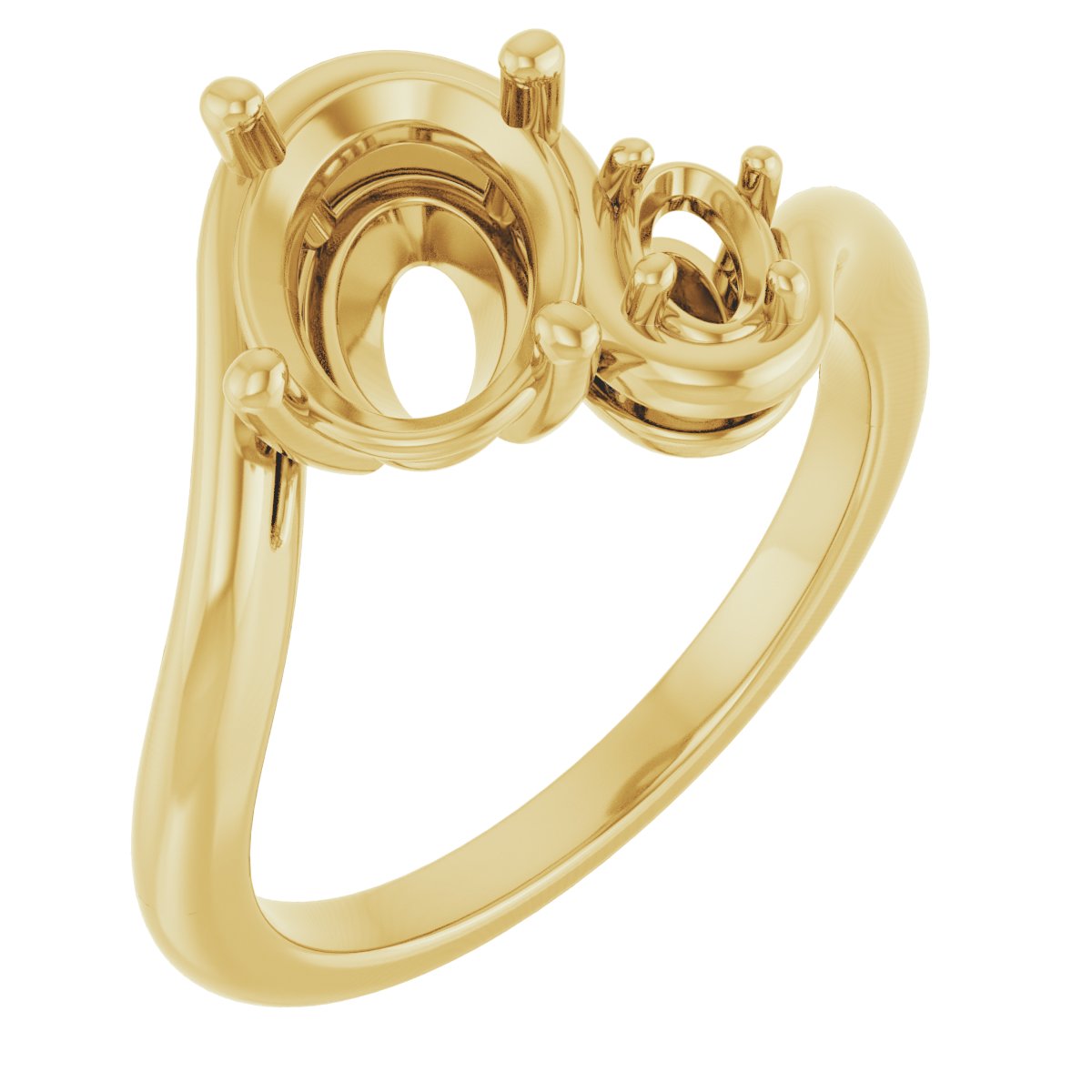 Two-Stone Bypass Engagement Ring