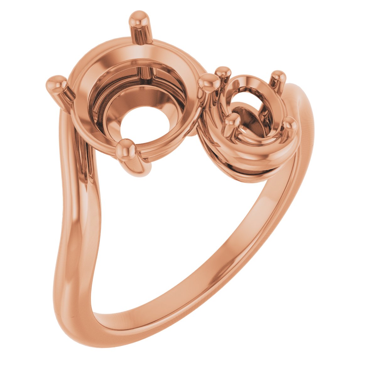 Two-Stone Bypass Engagement Ring