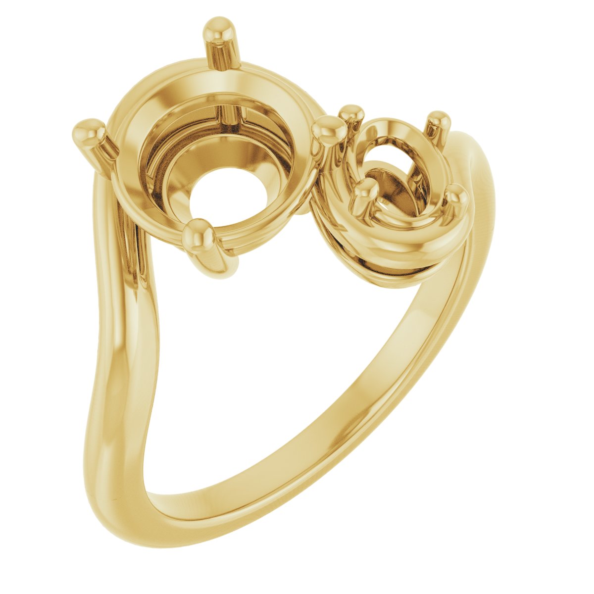 Two-Stone Bypass Engagement Ring