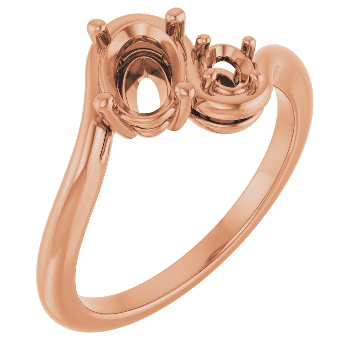 Two-Stone Bypass Engagement Ring