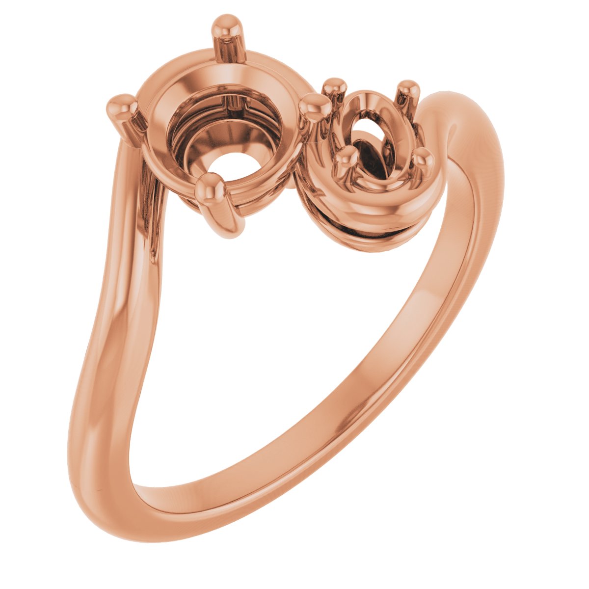 Two-Stone Bypass Engagement Ring