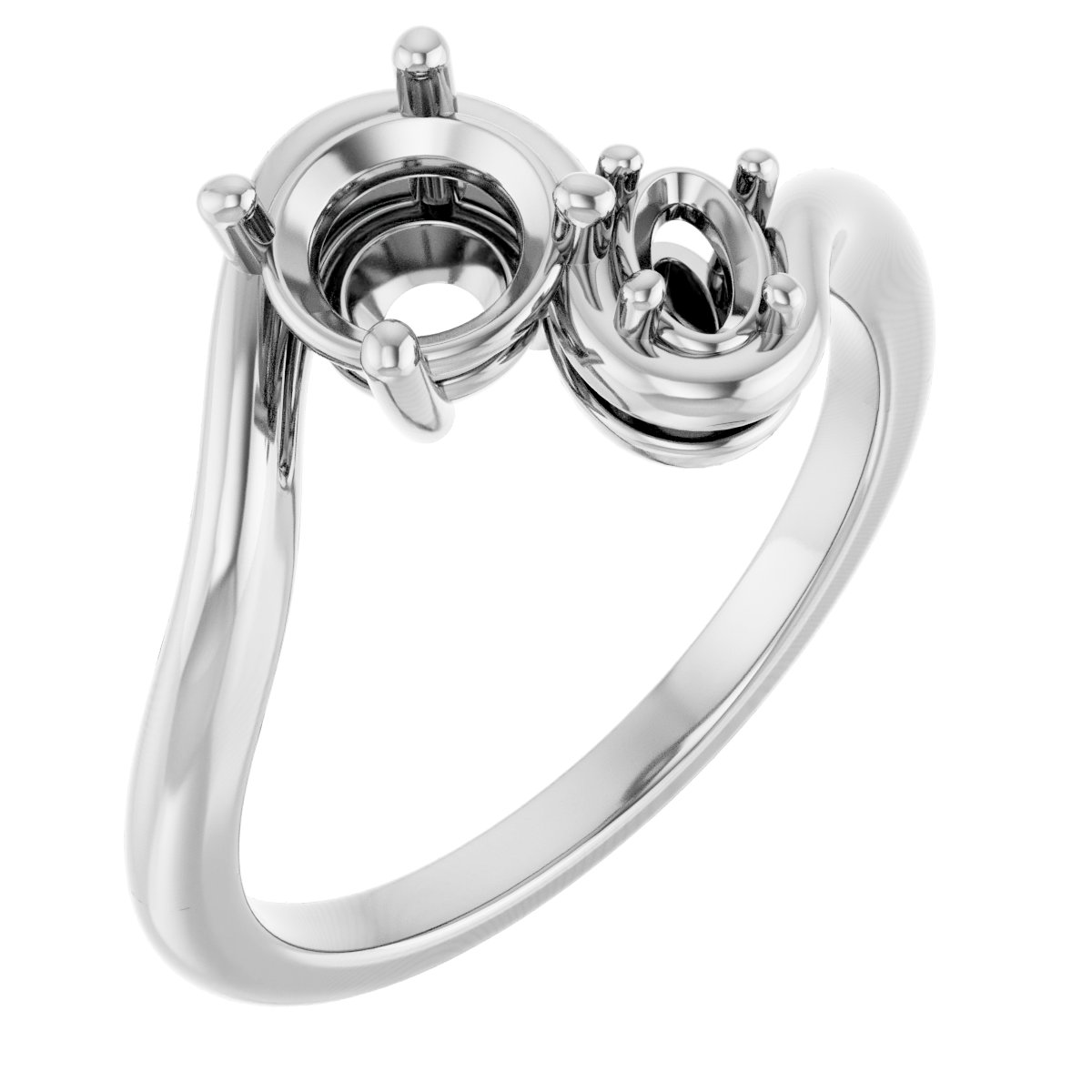 Two-Stone Bypass Engagement Ring