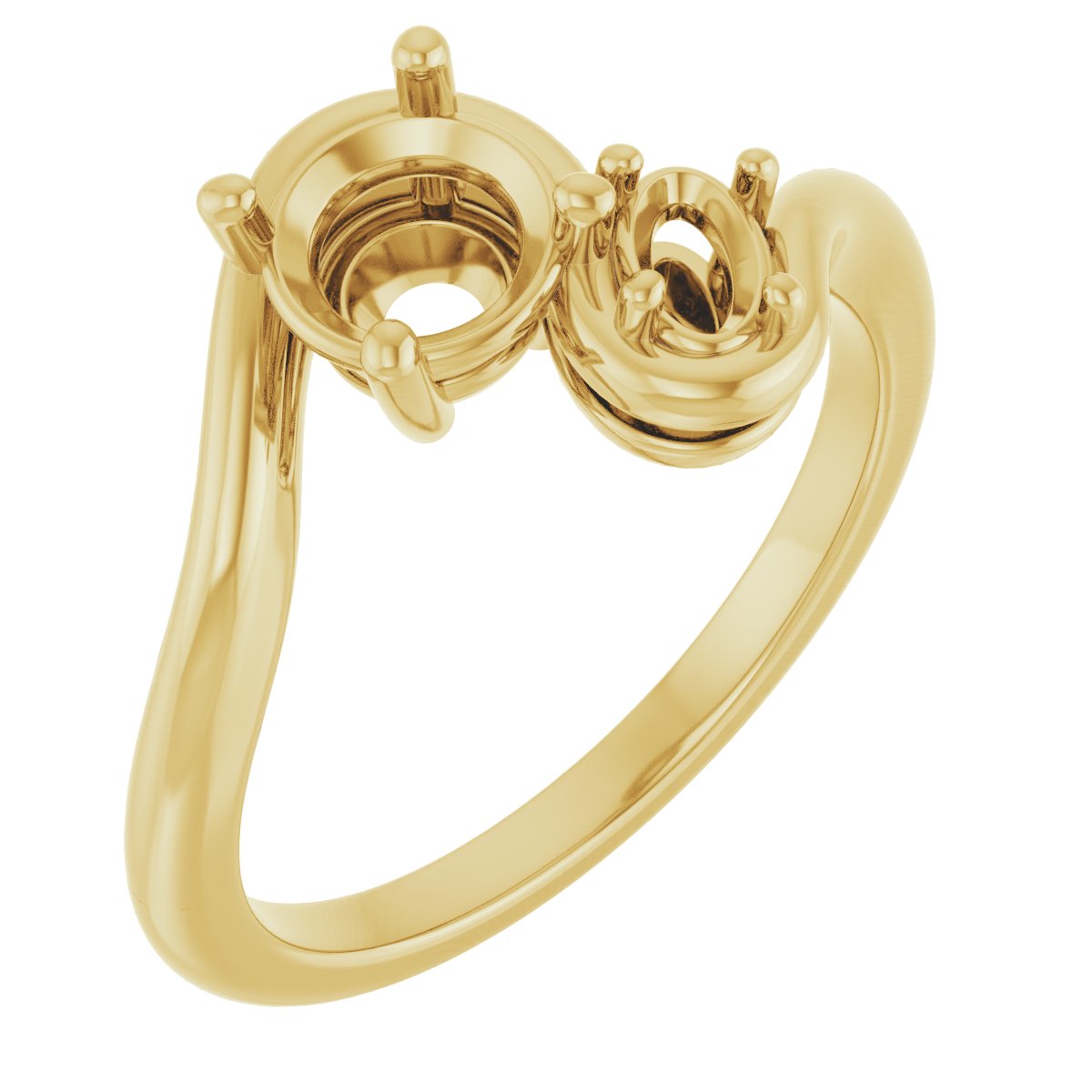 Two-Stone Bypass Engagement Ring