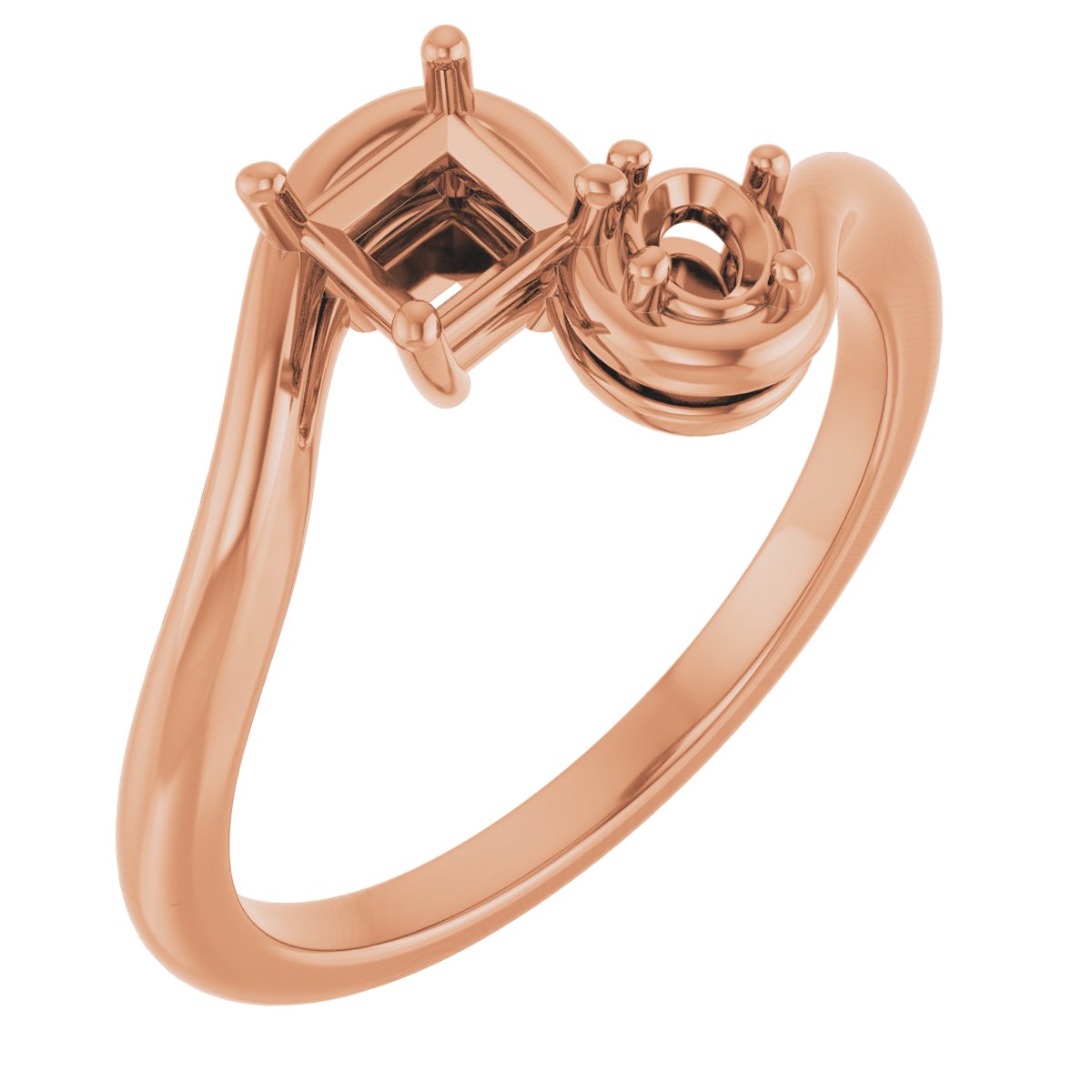Two-Stone Bypass Engagement Ring