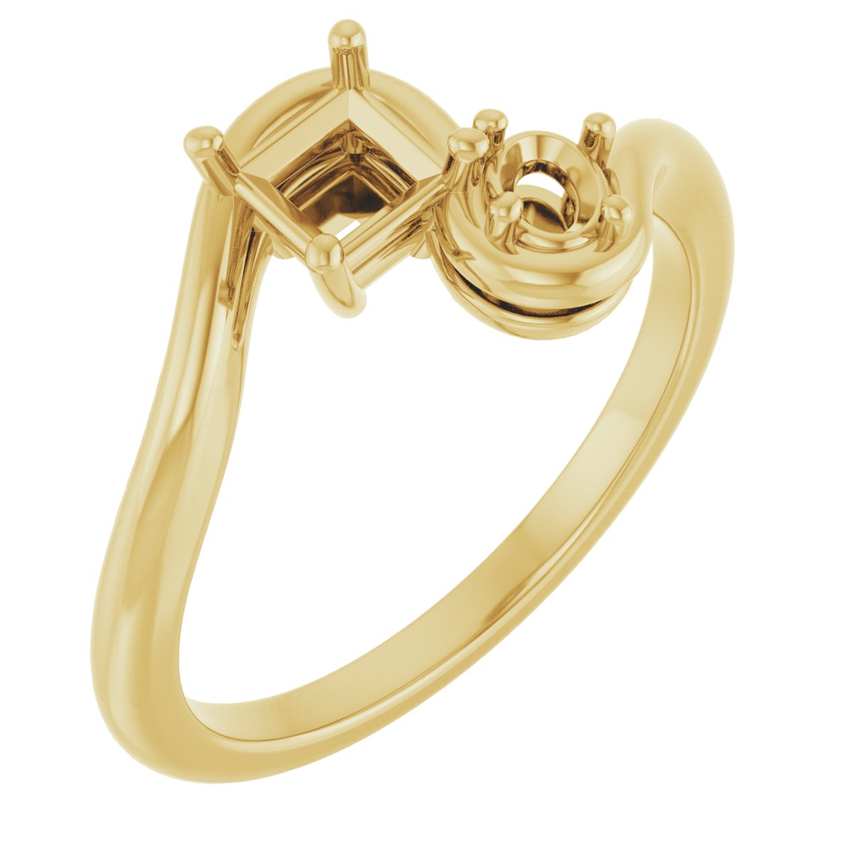 Two-Stone Bypass Engagement Ring