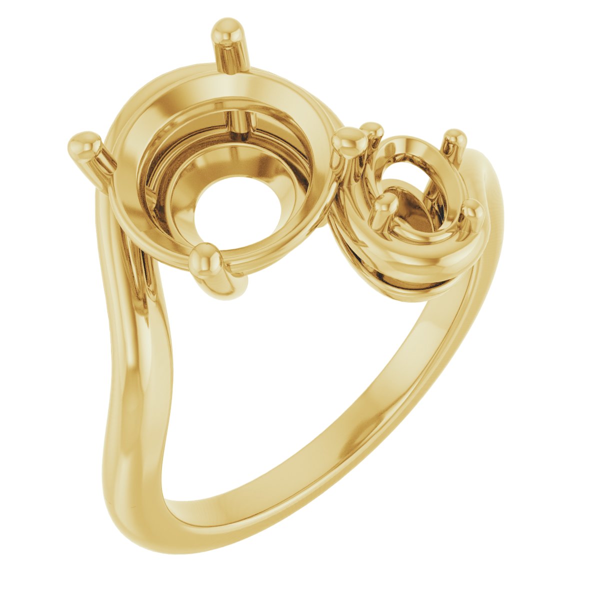 Two-Stone Bypass Engagement Ring