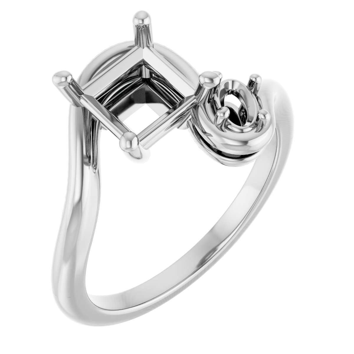 Two-Stone Bypass Engagement Ring