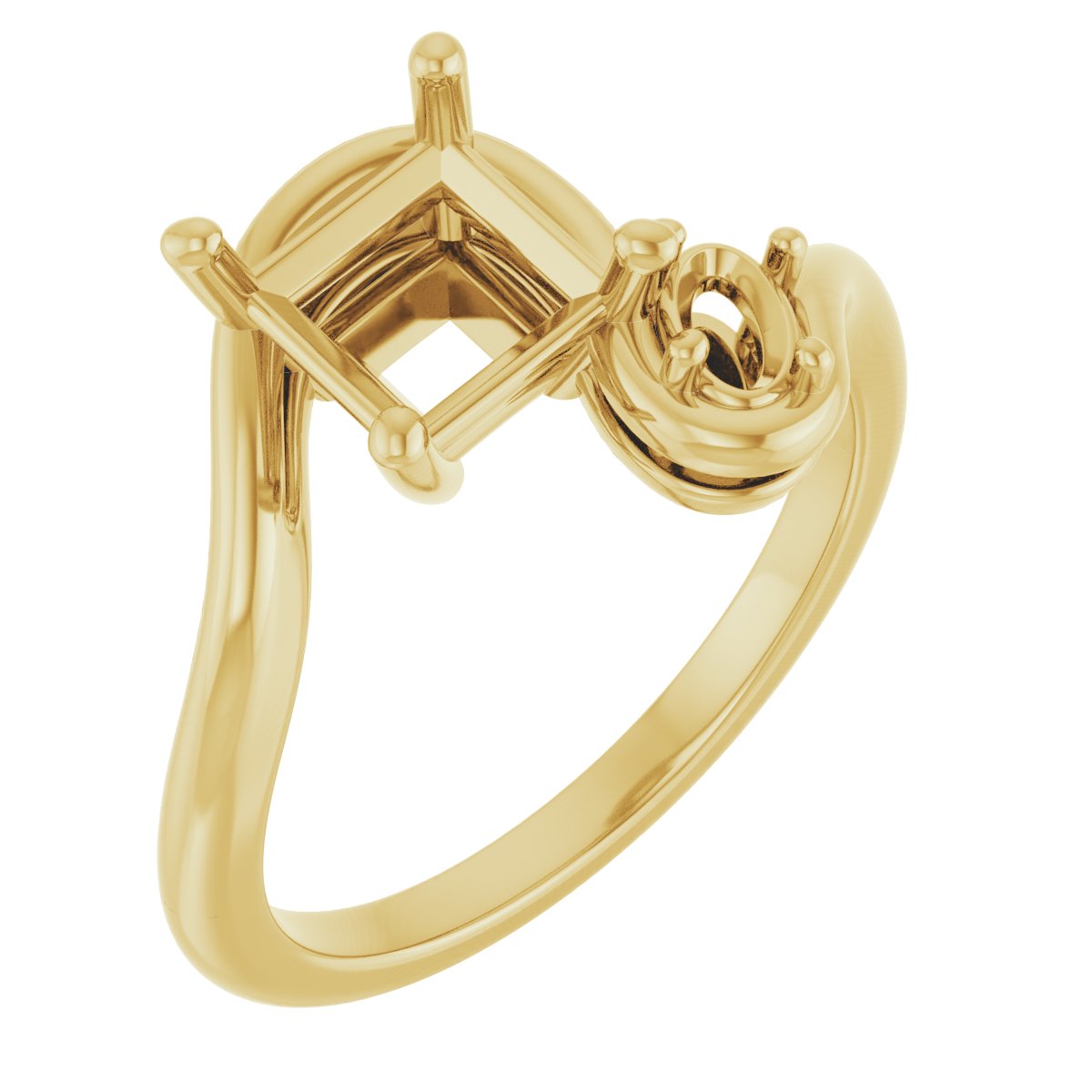 Two-Stone Bypass Engagement Ring