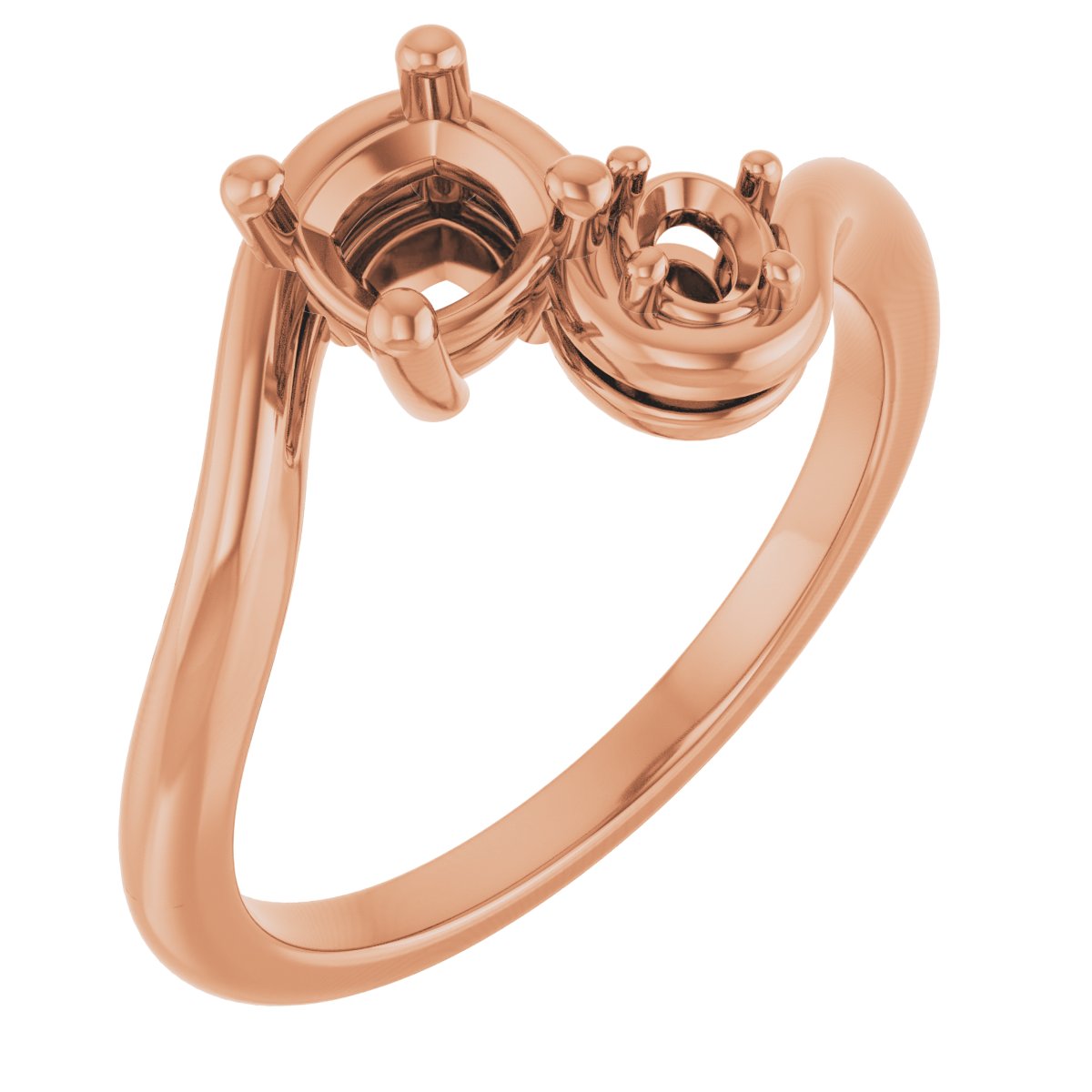 Two-Stone Bypass Engagement Ring