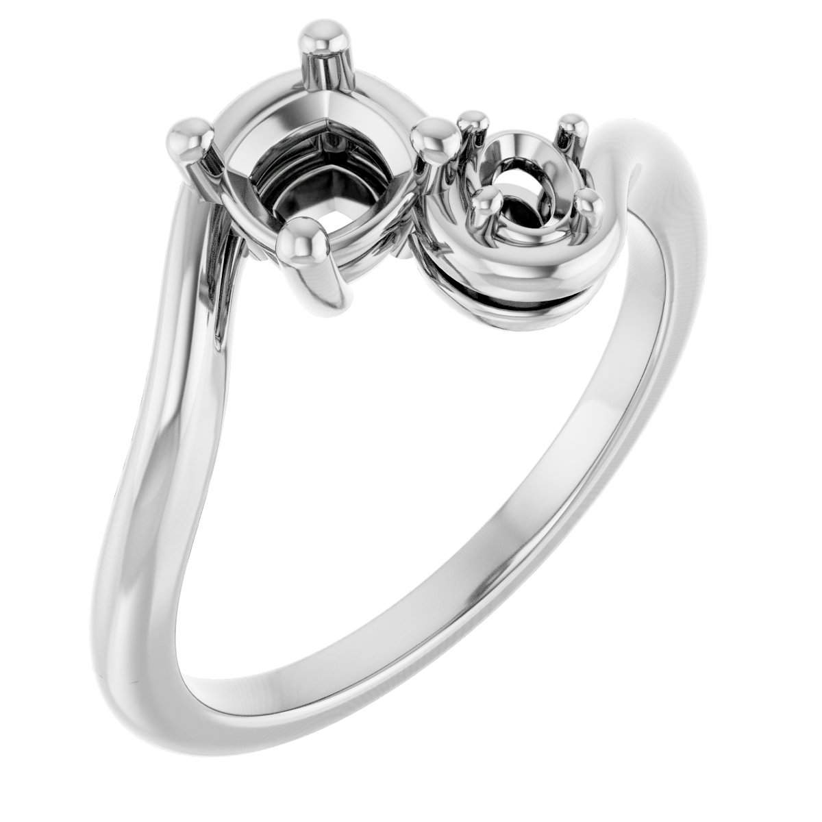 Two-Stone Bypass Engagement Ring