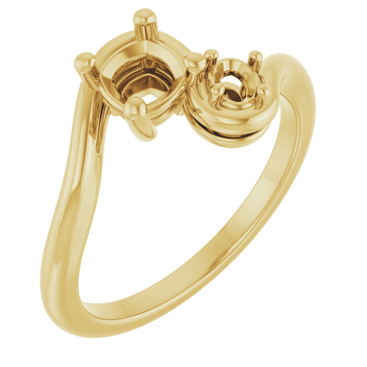 Two-Stone Bypass Engagement Ring