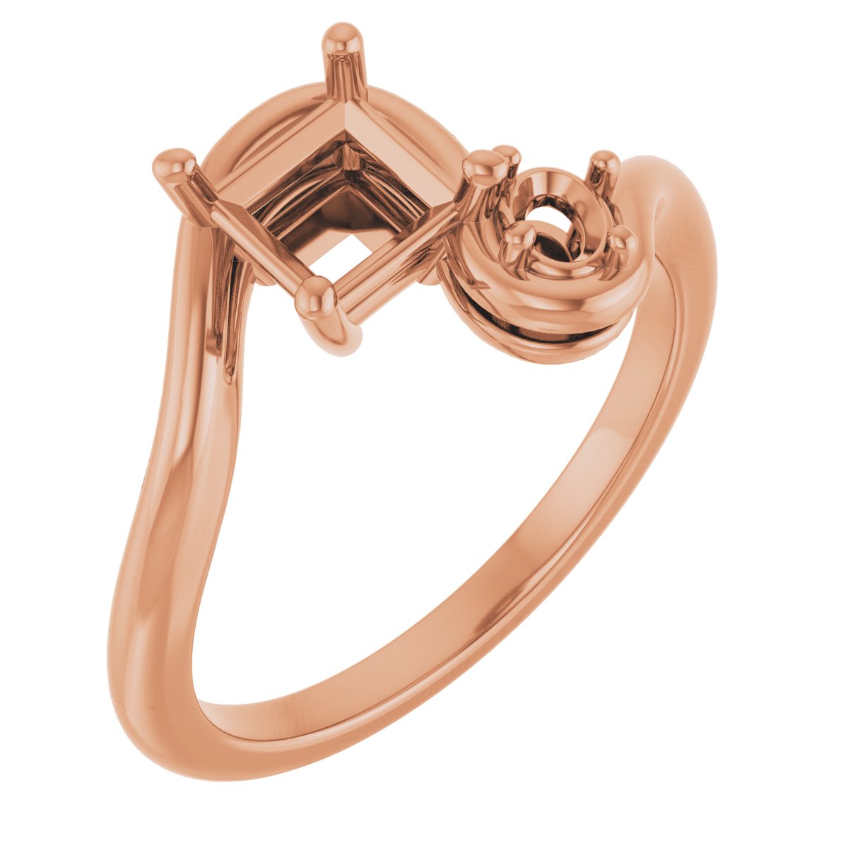 Two-Stone Bypass Engagement Ring