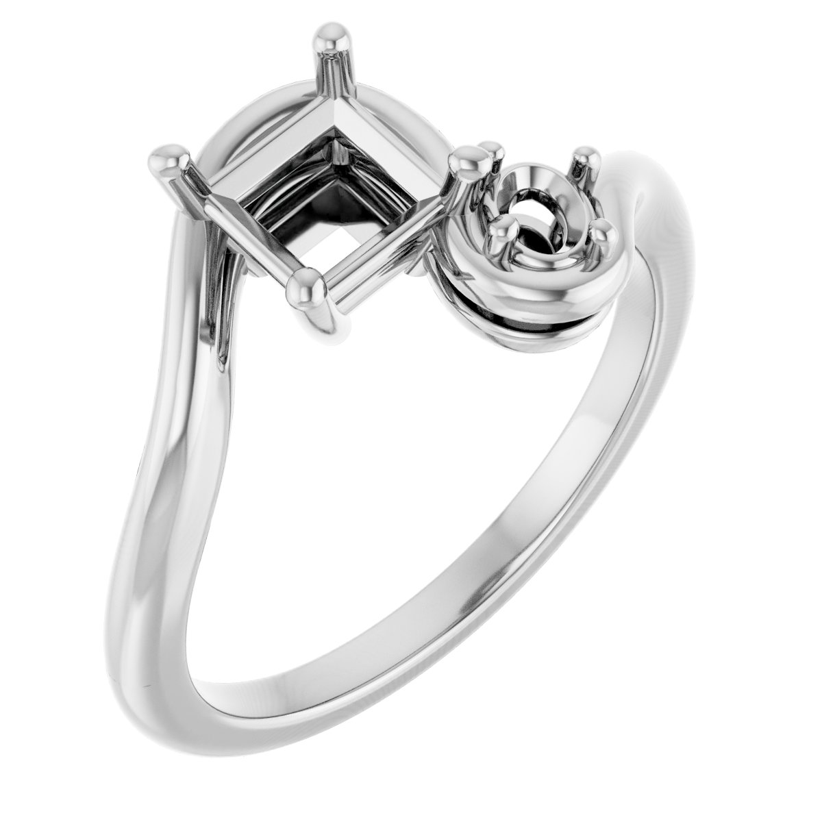 Two-Stone Bypass Engagement Ring